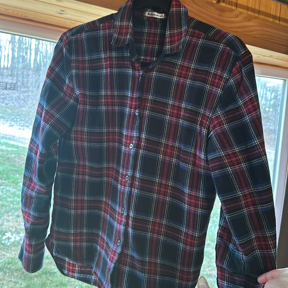 Reformation women’s Christmas flannel